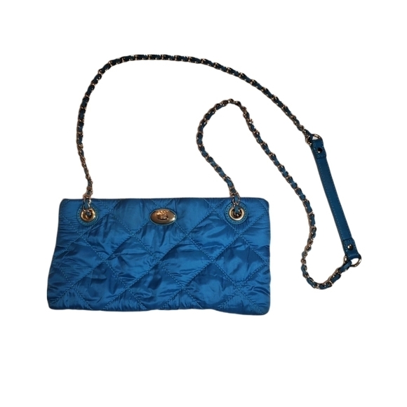 Vintage Crossbody DKNY Quilted Chain Clutch Baguette - Picture 5 of 12